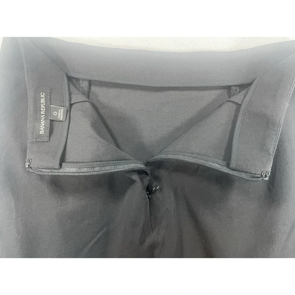 Banana Republic Pencil Skirt Womens‎ Cotton Blend Tailored Black Size 0
